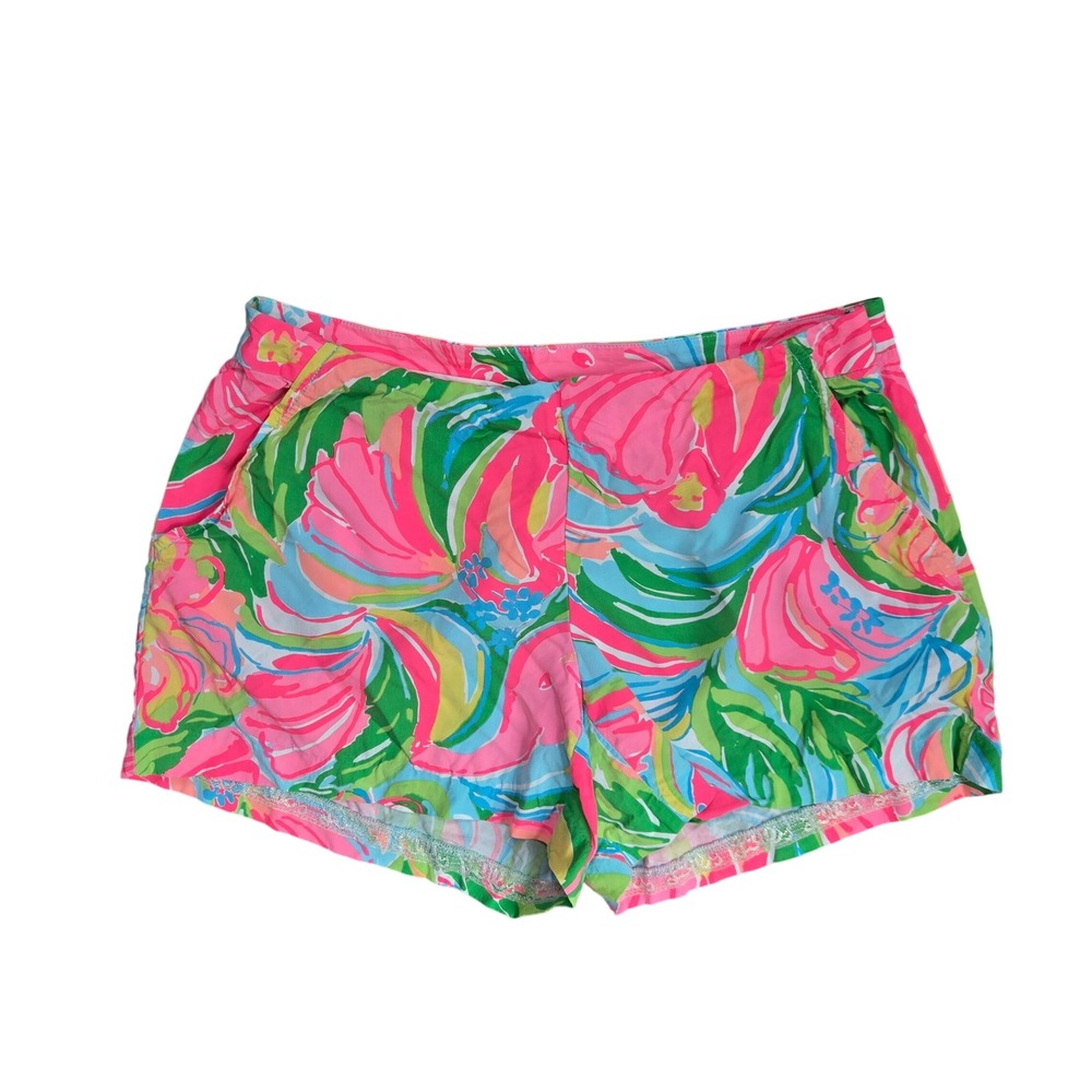 Women's Lilly Pulitzer Jeannie Shorts - So A Peeling Pink Green Blue Sz 4